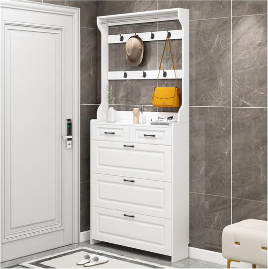 Shoe Cabinet with Coat Rack