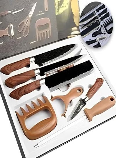 Knife Set With Scissor 8 Pcs