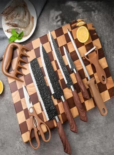 Knife Set With Scissor 8 Pcs