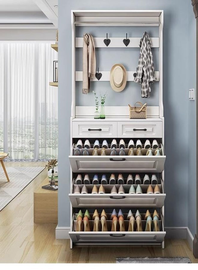 Shoe Cabinet with Coat Rack