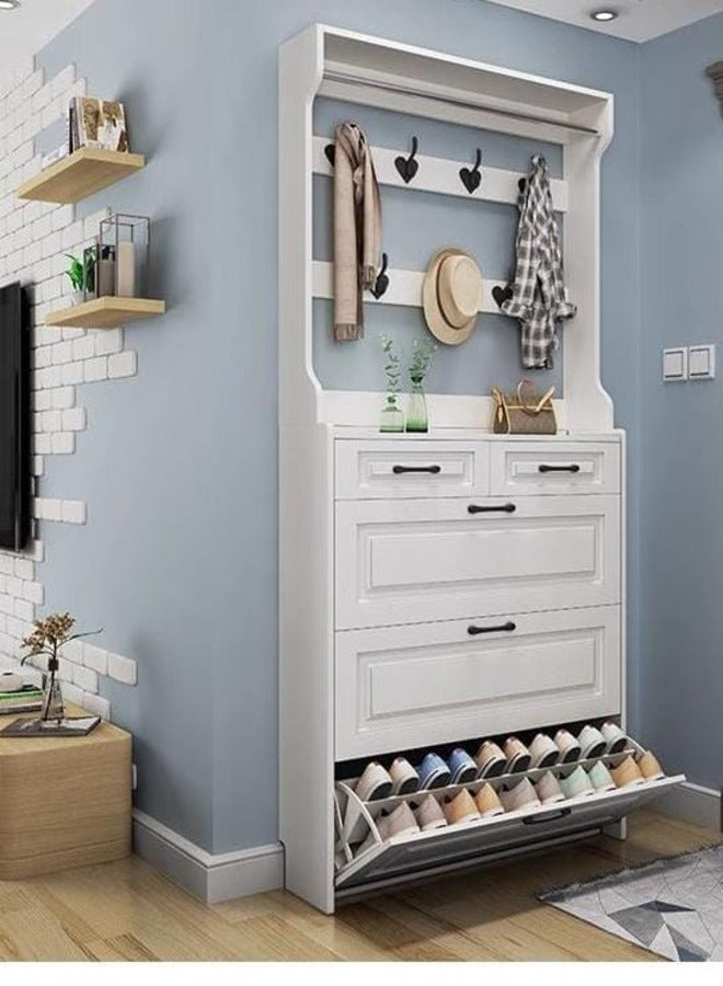 Shoe Cabinet with Coat Rack
