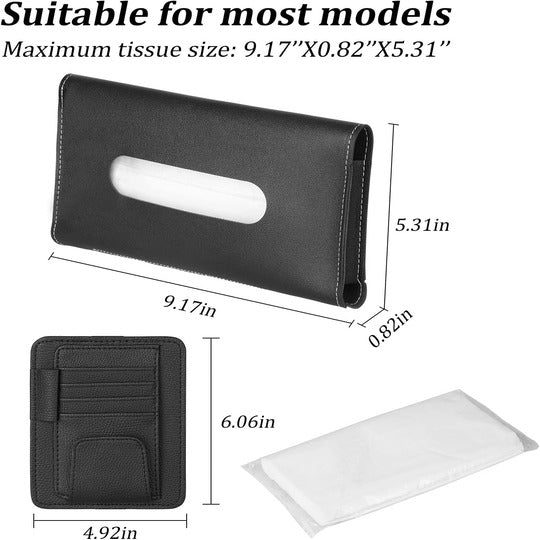 Car Accessories Tissue Holder Premium Leather Napkin Holder