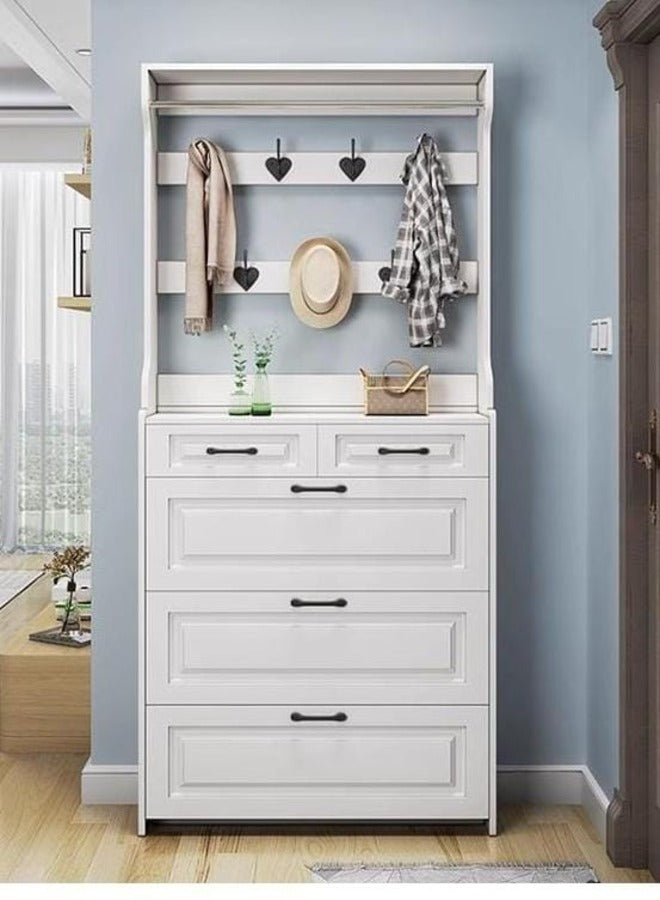 Shoe Cabinet with Coat Rack