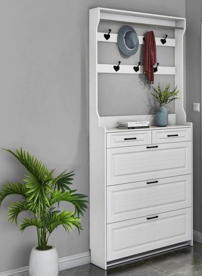 Shoe Cabinet with Coat Rack