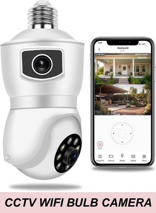 Smart WiFi Light Bulb Security Camera